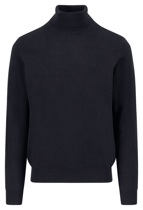 Fynch-Hatton Rollneck Superfine Cotton Trui Zwart