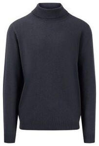 Fynch-Hatton Rollneck Uni Color Cashmere Pullover Navy