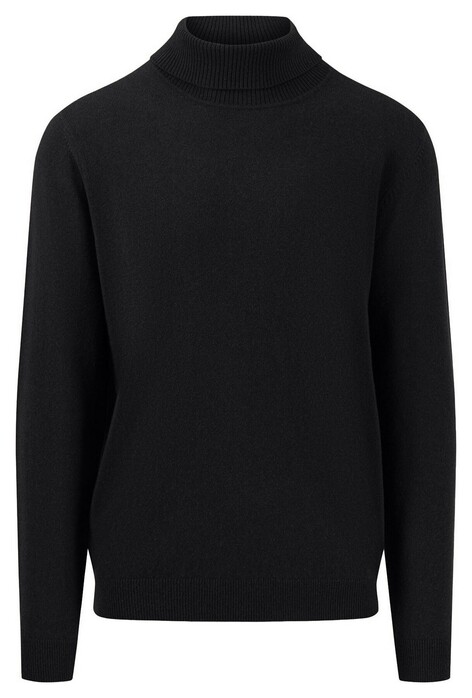 Fynch-Hatton Rollneck Uni Color Cashmere Trui Zwart