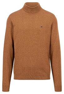 Fynch-Hatton Rollneck Uni Color Superfine Cotton Trui Hazel