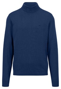 Fynch-Hatton Rollneck Uni Color Superfine Cotton Trui Night