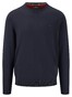 Fynch-Hatton Ronde Hals Fine Knit Cotton Trui Navy