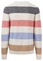 Fynch-Hatton Ronde Hals Striped Fine Texture Trui Off White-Multi