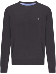 Fynch-Hatton Ronde Hals Superfine Cotton Trui Charcoal