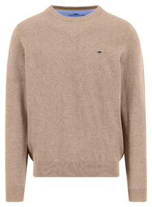 Fynch-Hatton Ronde Hals Superfine Cotton Trui Taupe