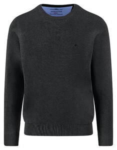 Fynch-Hatton Ronde Hals Superfine Cotton Trui Zwart