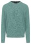 Fynch-Hatton Ronde Hals Triple Stripe Squares Texture Trui Fern