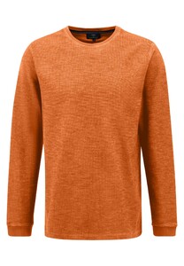 Fynch-Hatton Round Neck Longsleeve Slub Trui Orange