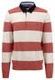 Fynch-Hatton Rugby Knit Stripes Cotton Trui Orient Red