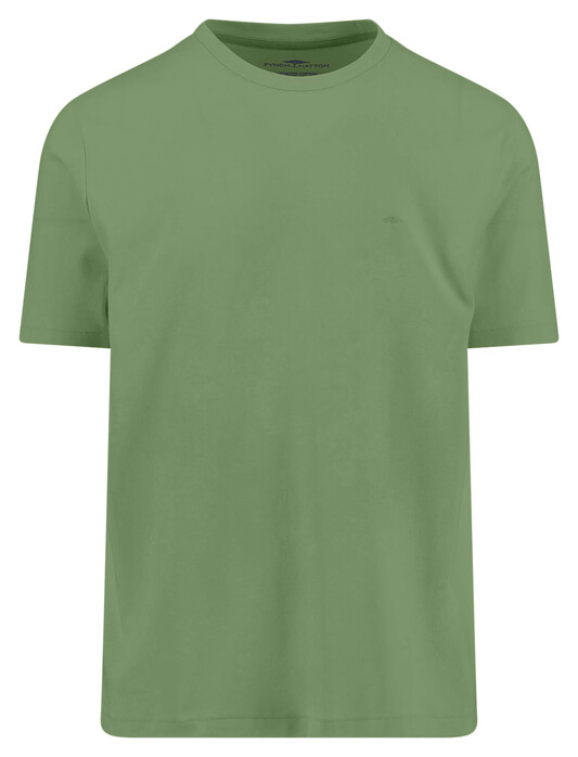 Fynch-Hatton Sanforized Cotton Crew Neck T-Shirt Avocado