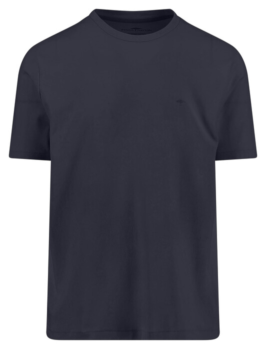 Fynch-Hatton Sanforized Cotton Crew Neck T-Shirt Navy