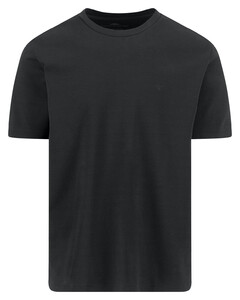Fynch-Hatton Sanforized Cotton Crew Neck T-Shirt Zwart