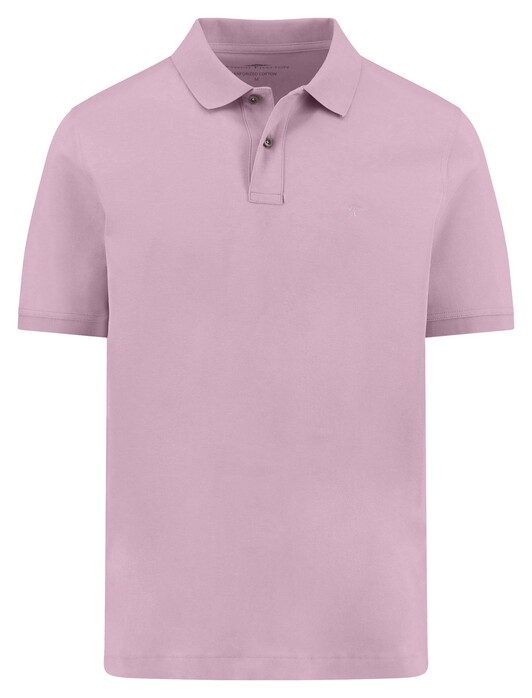 Fynch-Hatton Sanforized Solid Color Short Sleeve Polo Magnolia