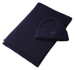 Fynch-Hatton Scarf Beanie Set Navy