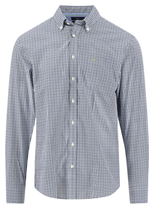 Fynch-Hatton Seasonal Combi Check Button-Down Overhemd Avocado