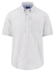 Fynch-Hatton Seasonal Fine Combi Pattern Button-Down Overhemd Tangerine
