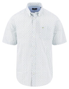 Fynch-Hatton Seasonal Fine Combi Pattern Button-Down Shirt Avocado
