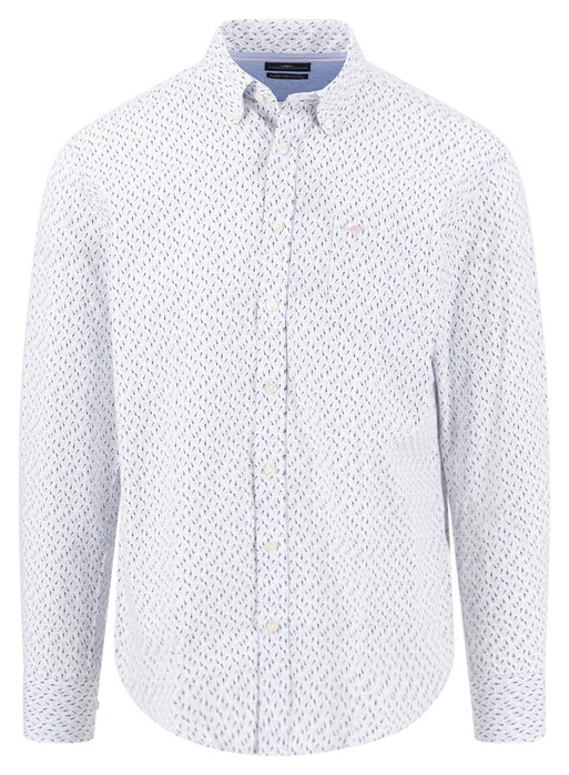 Fynch-Hatton Seasonal Multi Pattern Button-Down Overhemd Magnolia