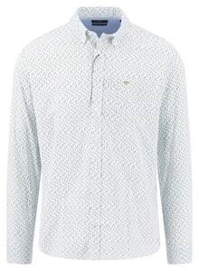 Fynch-Hatton Seasonal Multi Pattern Button-Down Shirt Avocado