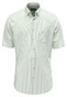 Fynch-Hatton Seersucker Stripe Short Sleeve Button-Down Overhemd Turf Green