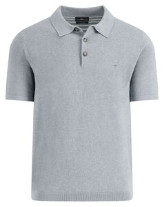 Fynch-Hatton Short Sleeve Air Cotton Polo Licht Grijs