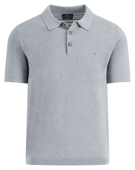 Fynch-Hatton Short Sleeve Air Cotton Polo Licht Grijs