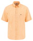 Fynch-Hatton Short Sleeve Linnen Cotton Solid Color Button-Down Overhemd Solar