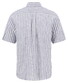 Fynch-Hatton Short Sleeve Linnen Stripe Button-Down Overhemd Marine