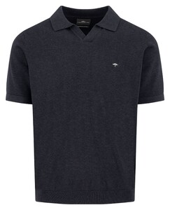 Fynch-Hatton Shortsleeve Superfine Cotton Polo Charcoal