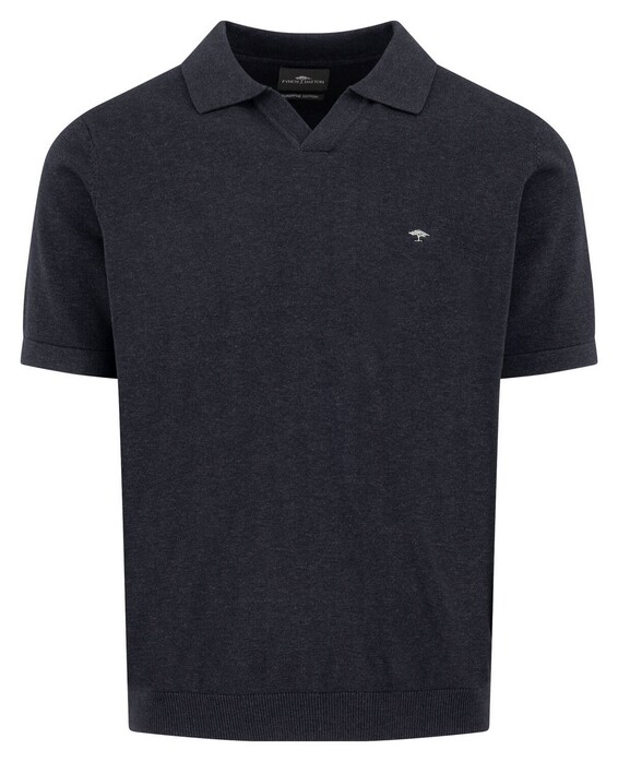 Fynch-Hatton Shortsleeve Superfine Cotton Polo Charcoal