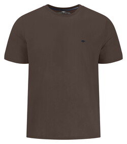 Fynch-Hatton Single Jersey Crew Neck T-Shirt Dark Chocolate