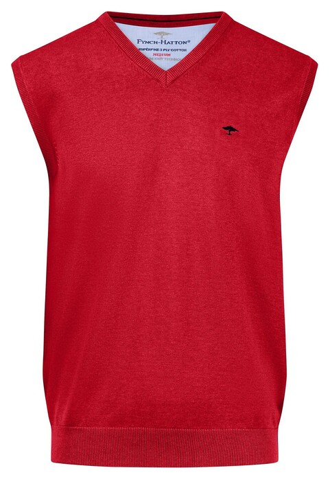 Fynch-Hatton Slipover Superfine Cotton Knit Slip-Over Poppy Red
