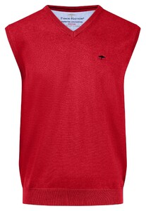 Fynch-Hatton Slipover Superfine Cotton Knit Spencer Poppy Red