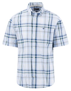 Fynch-Hatton Slub Check Button-Down Overhemd New Breeze