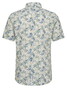 Fynch-Hatton Slub Flower Pattern Button-Down Overhemd Pale Yellow