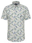 Fynch-Hatton Slub Flower Pattern Button-Down Overhemd Pale Yellow