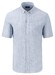 Fynch-Hatton Slub Solid Vague Check Button Down Shirt Summer Breeze