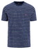 Fynch-Hatton Slub Stripe Crew Neck T-Shirt Marine