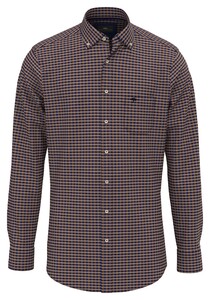 Fynch-Hatton Small Check Button Down Overhemd Hazel