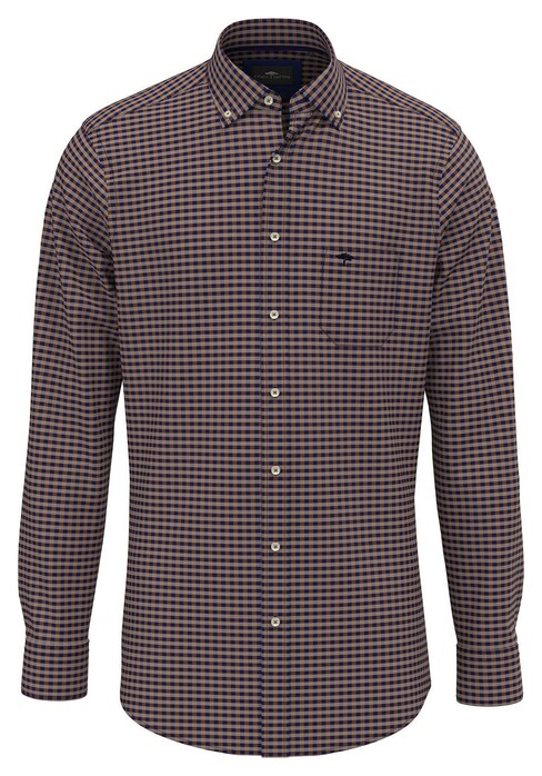Fynch-Hatton Small Check Button Down Overhemd Hazel