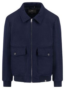 Fynch-Hatton Solid Color Bomber Jack Dark Navy