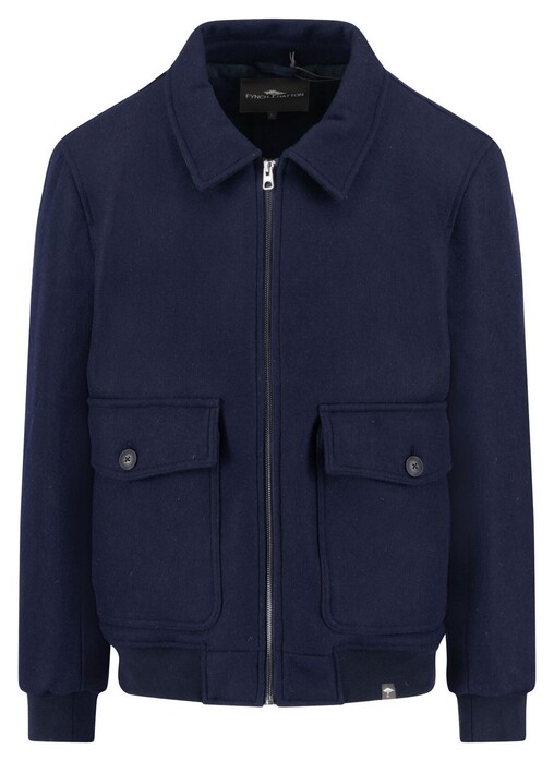 Fynch-Hatton Solid Color Bomber Jack Dark Navy