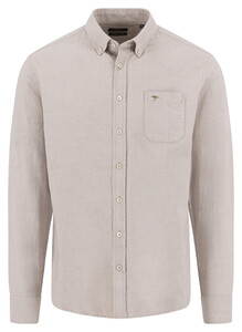 Fynch-Hatton Solid Color Button-Down Shirt Taupe