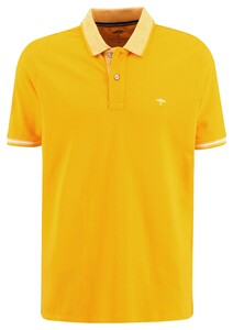 Fynch-Hatton Solid Color Contrast Stripe Polo Soft Sun