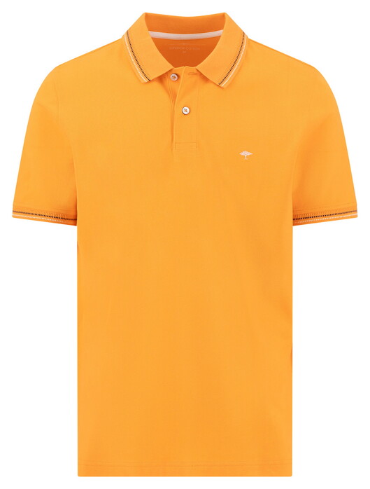 Fynch-Hatton Solid Color Contrast Tipping Polo Solar