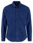 Fynch-Hatton Solid Color Cotton Corduroy Button-Down Overhemd Navy