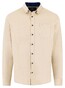 Fynch-Hatton Solid Color Cotton Corduroy Button-Down Overhemd Zand