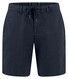 Fynch-Hatton Solid Color Cotton Linnen Drawstring Bermuda Dark Navy