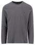 Fynch-Hatton Solid Color Crew Neck Long Sleeve T-Shirt Asphalt