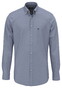 Fynch-Hatton Solid Color Denim Button-Down Overhemd Crystal Blue